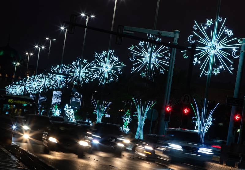 Ramadan lights 2022 along the Corniche in Abu Dhabi. All photos: Victor Besa / The National