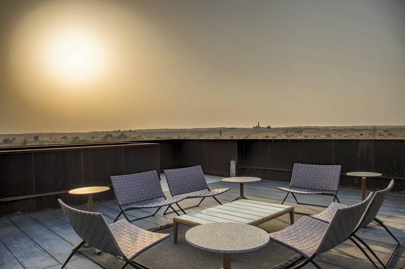 Rooftop views from Mysk Al Faya retreat