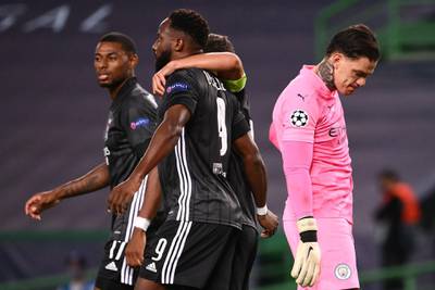 MAN CITY RATINGS: Ederson - 5: Usual excellent distribution from the deck but arguably should have done better with Lyon's second and absolutely should have with the third. AFP