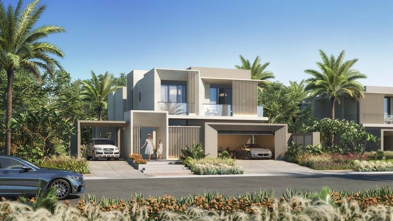 A rendering of the new style of houses that will be built in the new Jebel Ali Village. Photo: Nakheel