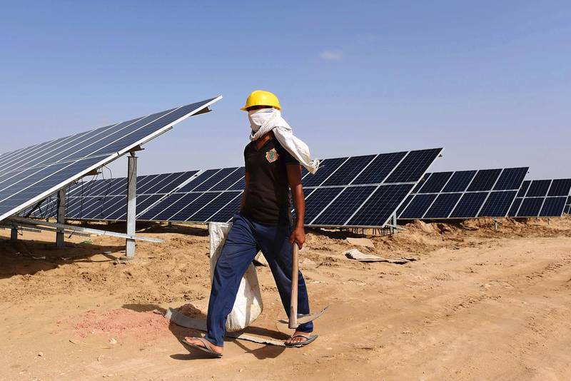 The Egyptian solar plants will be built by developers including Dubai's Access Power MEA. Money Sharma / AFP