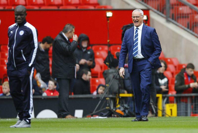 Leicester City manager Claudio Ranieri shown before his team's Premier League match on Sunday. Darren Staples / Reuters / May 1, 2016 