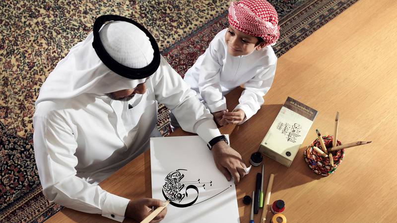 The Dubai Calligraphy Biennale will showcase the work of 200 artists working with various mediums. Photo: Dubai Culture