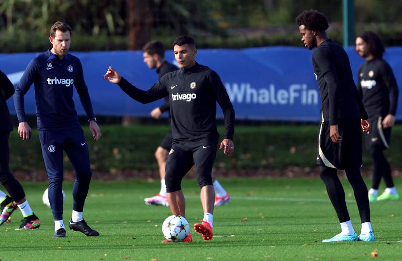 Chelsea's Thiago Silva during training. Reuters