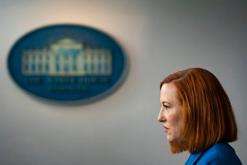 'It is horrifying to see the type of barbaric use of military force to go after innocent civilians in a sovereign country,' Ms Psaki said about Russia's invasion of Ukraine. EPA