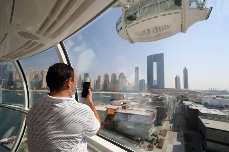 A view from the cabin of Ain Dubai
