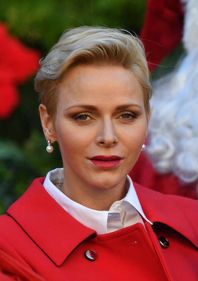 MONACO - DECEMBER 14:  Princess Charlene Of Monaco attends the annual Christmas gifts distribution at Monaco Palace on December 14, 2016 in Monaco, Monaco.  (Photo by Pascal Le Segretain/Getty Images)