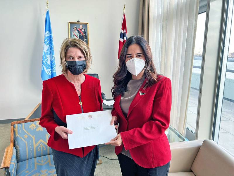 Lana Nusseibeh, Permanent Representative of the UAE to the UN, has submitted a letter to Norway, the UN Security Council President for January, requesting a meeting regarding the attacks in Abu Dhabi on January 17
