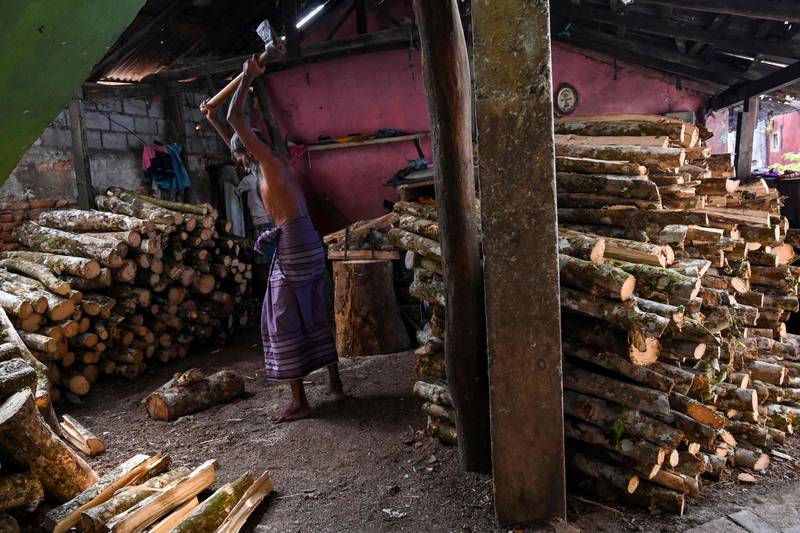 Locals are being forced to return to cooking with firewood. 
