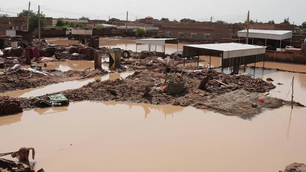 Drone footage shows aftermath of flooding in Sudan