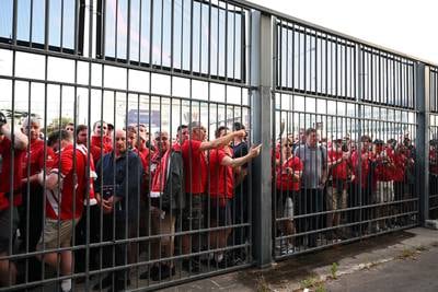 Liverpool fans waiting to get into the Stade de France in Paris before the Champions League final. Getty