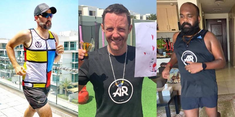 Collin Allin, Lee Ryan and Jai Arumugam have all completed marathons while staying home