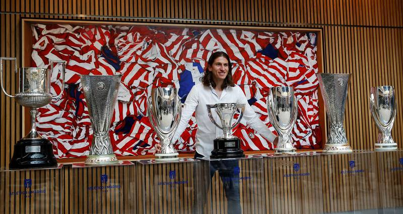 Filipe Luis - left-back ended a nine-year stay at Atletico Madrid across two spells when he signed for Brazlian club Flamengo. EPA