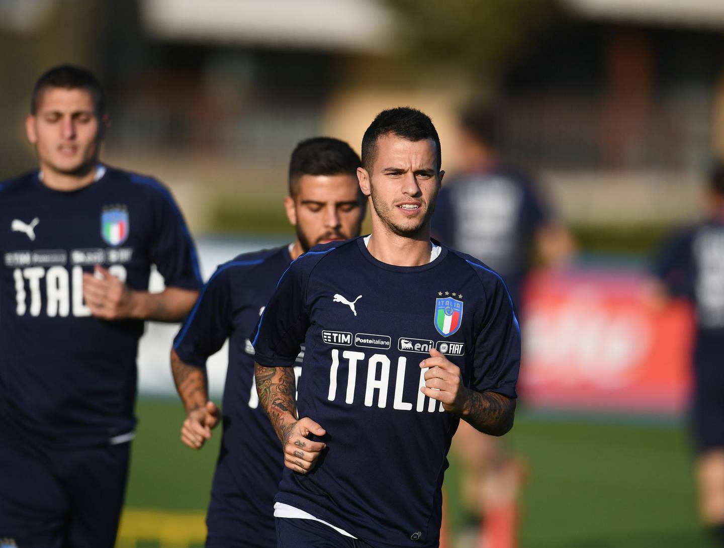 FLORENCE, ITALY - OCTOBER 12:  Sebastian Giovinco of Italy looks on during a Italy training session at Centro Tecnico Federale di Coverciano on October 12, 2018 in Florence, Italy.  (Photo by Claudio Villa/Getty Images)