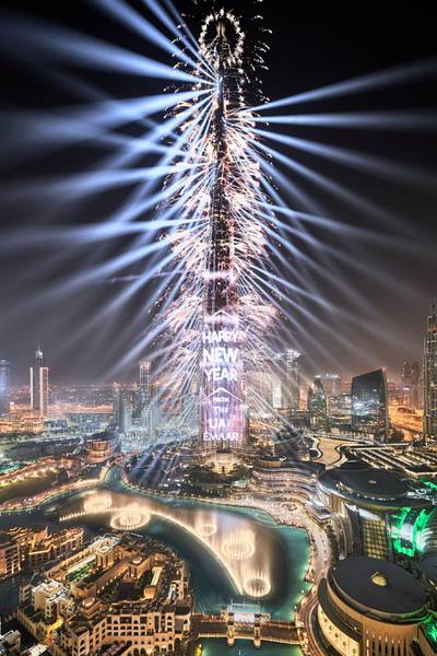 Burj Khalifa is known across the world for its fireworks on New Year's Eve.