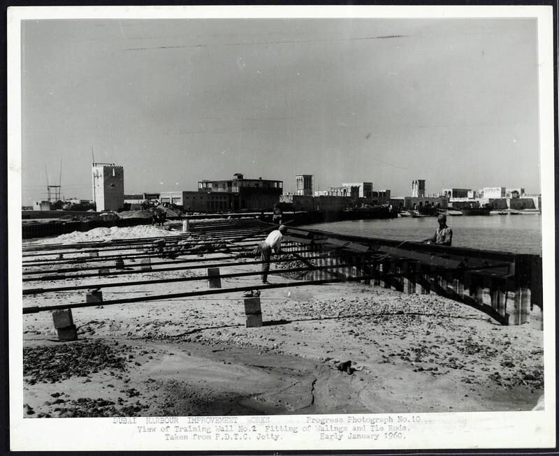 Previous releases from the AGDA showed huge development projects in Dubai, such as these improvement works to Dubai Creek around 1959 to 1960. Photo: Arabian Gulf Digital Archive