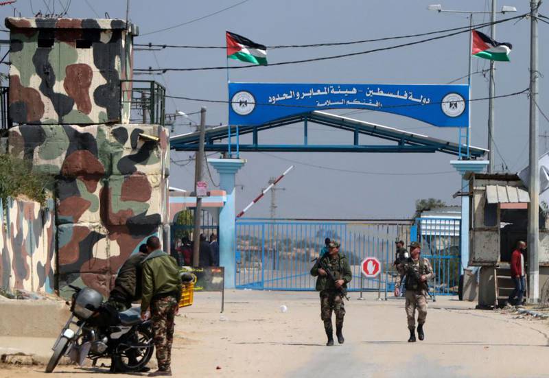 Ghada was taken to the Erez border crossing into Gaza, seen here from the Palestinian side / AFP