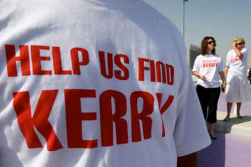 DUBAI, UNITED ARAB EMIRATES- Sep 5:  Volunteers spreading awareness about Missing Kerry Winter and gathered at Mall of the Emirates in Dubai. ( Pawan Singh / The National )Story by Salam
