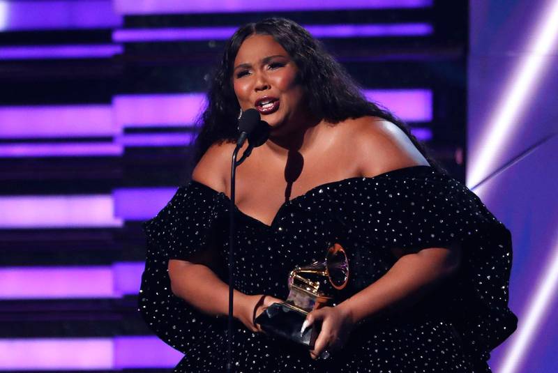 62nd Grammy Awards - Show - Los Angeles, California, U.S., January 26, 2020 - Lizzo accepts the award for Best Pop Solo Performance for "Truth Hurts." REUTERS/Mario Anzuoni