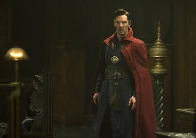 Benedict Cumberbatch and his American accent in a scene from Marvel’s Doctor Strange Jay Maidment / Disney / Marvel