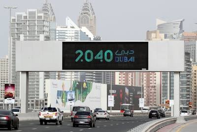 Dubai, United Arab Emirates - Reporter: N/A. News. Standalone. A 2040 Dubai sign of Hessa Street. New plan to build up five main urban centres, increase economic and recreational areas and preserve nature, to draw tourists and residents. Sunday, March 14th, 2021. Dubai. Chris Whiteoak / The National