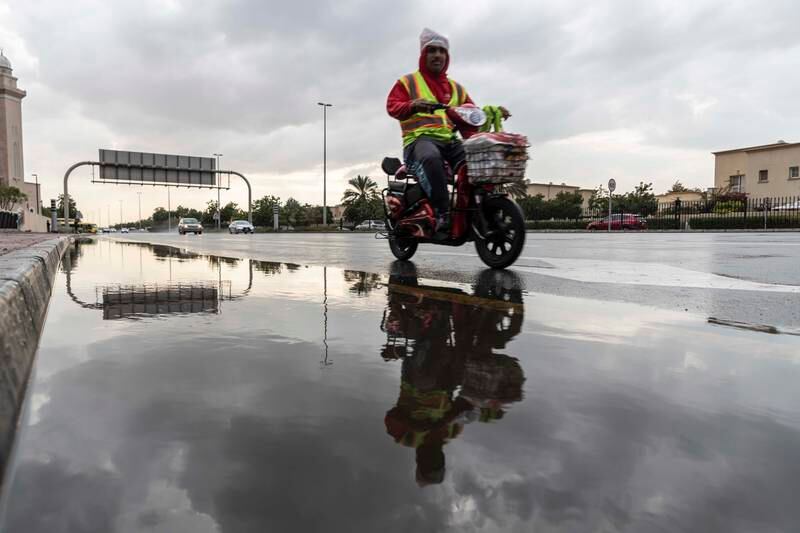 Rain falls in Dubai on Monday, January 23. More is on the way. Antonie Robertson/The National


