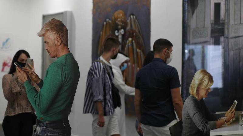 Pistoletto's work was exhibited at Art Dubai 2020 at Dubai International Financial Centre. EPA