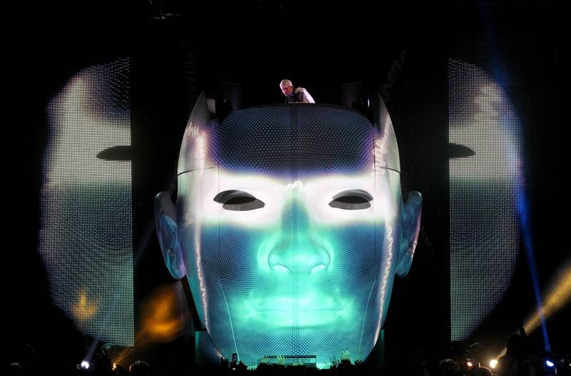 INDIO, CA - APRIL 15: DJ AVICII performs onstage at the 2012 Coachella Valley Music & Arts Festival held at The Empire Polo Field on April 15, 2012 in Indio, California.   Mark Davis/Getty Images for Coachella/AFP (Photo by MARK DAVIS / GETTY IMAGES NORTH AMERICA / Getty Images via AFP)