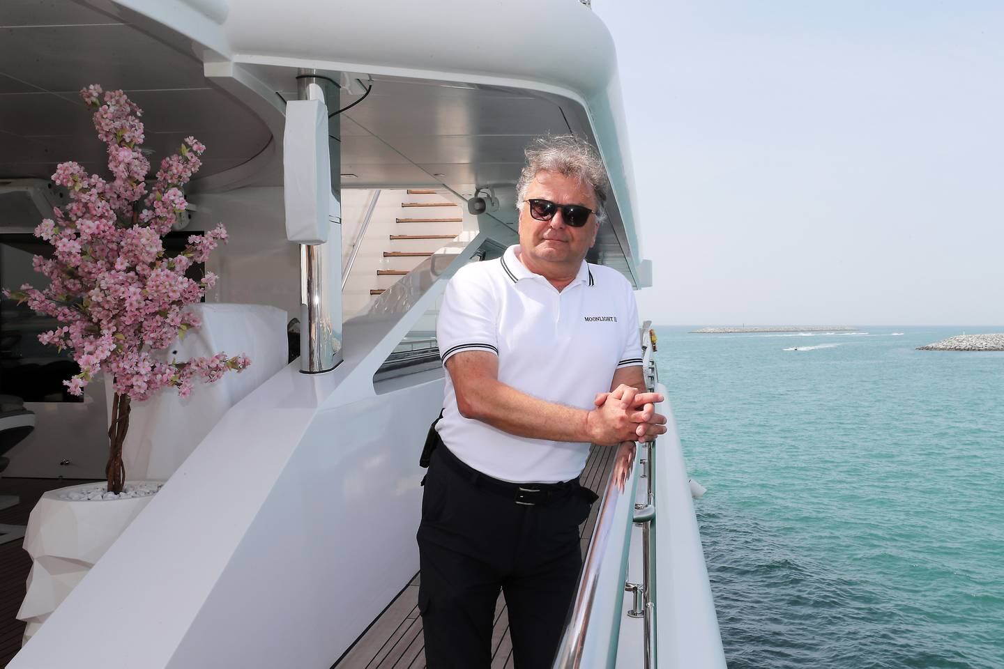 Arni Brzac, captain of the 'Moonlight ll' yacht. Pawan Singh / The National   