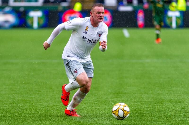 Wayne Rooney on the attack during the DC United's victory over the Portland Timbers at Providence Park, on September 15, 2019. Getty