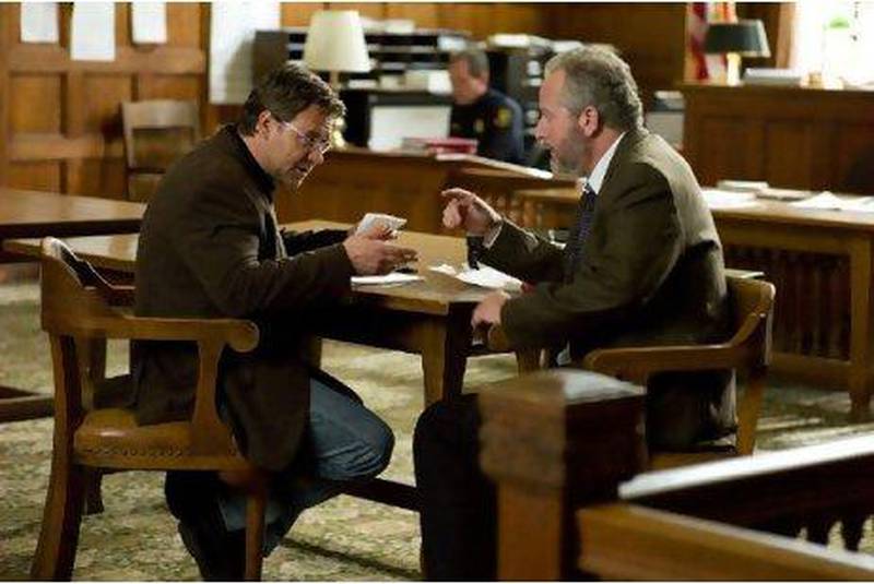 Russell Crowe plays John Brennan, left, and Daniel Stern is Meyer Fisk in The Next Three Days. The film centres on a man trying to get his wife out of prison.