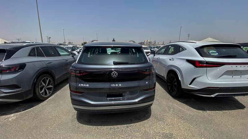 Volkswagen electric cars for sale in a second-hand dealership in Ras Al Khor, Dubai. Manufacturers Volkswagen and Audi have issued a warning that some dealers are importing the vehicles from China that have yet to be approved by UAE authorities. Photos: The National