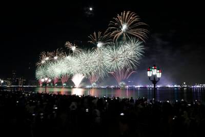 Corniche in Abu Dhabi Fireworks welcoming the New Year 2024,  Ruel Pableo for The National