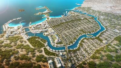 The AlJurf project on the coast between Abu Dhabi and Dubai. Courtesy IMKAN