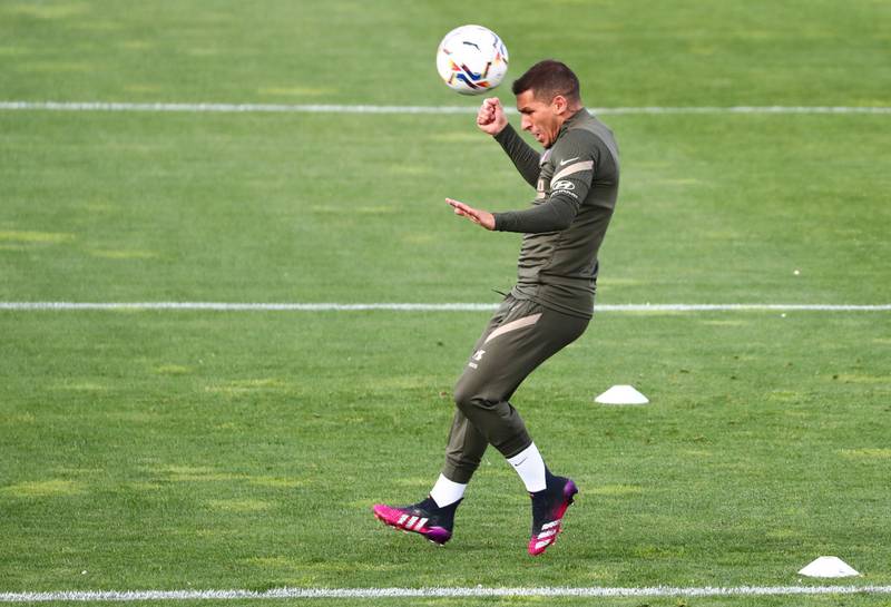 Atletico Madrid's Lucas Torreira during training. Reuters