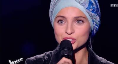 Mennel Ibtissem performs Hallelujah during her audition on The Voice. YouTube