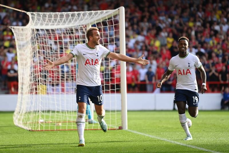 LF: Harry Kane (Tottenham). Grabbed his third and fourth league goals of the season with a double against Forest, scoring early and late in the contest to guide Tottenham to victory, crossing the 200 league goals mark in the process. Missed a penalty but that shouldn’t detract from a good performance. Getty
