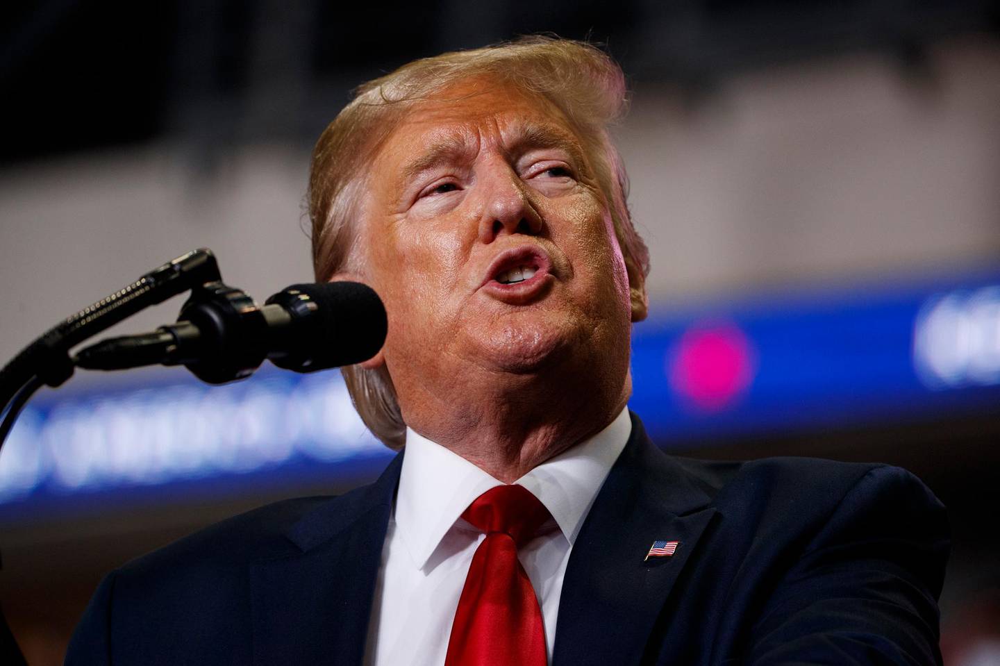 FIEL - In this Sept. 16, 2019, file photo, President Donald Trump speaks during a campaign rally at the Santa Ana Star Center in Rio Rancho, N.M. North Korea has praised President Trump for saying Washington may pursue an unspecified â€œnew methodâ€ in nuclear negotiations with Pyongyang. (AP Photo/Evan Vucci, File)