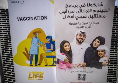 The UAE is recommending all residents get vaccinated against Covid-19. Victor Besa / The National