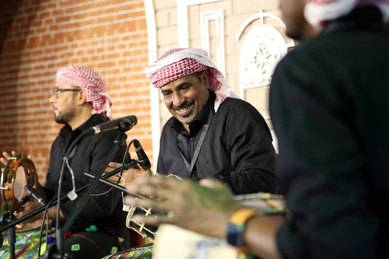 Musicians perform at the Yemen pavilion. The festival showcases cultures from the region and further afield

