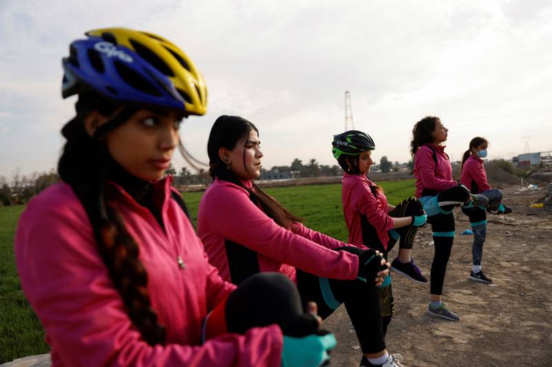 Refaat opened a sports club in Baghdad offering free cycling training to young girls, whom she hopes to help build a career in sport.