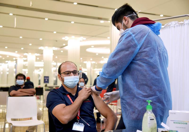 Emirates airline, along with dnata, are among the first transport and air services organisations in the world to offer employees the option to get vaccinated against the Covid-19 virus.