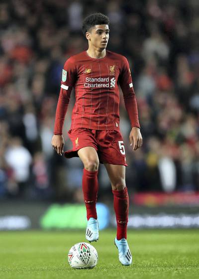 MILTON KEYNES, ENGLAND - SEPTEMBER 25:   Ki-Jana Hoever of Liverpool in action during the Carabao Cup Third Round match between MK Dons and Liverpool at Stadium mk on September 25, 2019 in Milton Keynes, England. (Photo by Julian Finney/Getty Images)