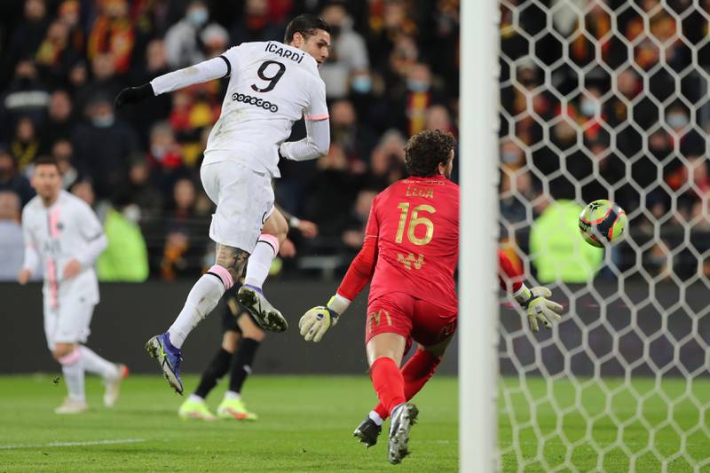 Paris St Germain's Mauro Icardi shoots at goal. Reuters