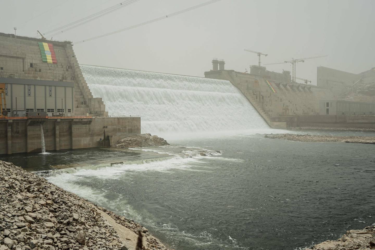 Der Grand Ethiopian Renaissance Dam in Guba im Nordwesten Äthiopiens.  AFP