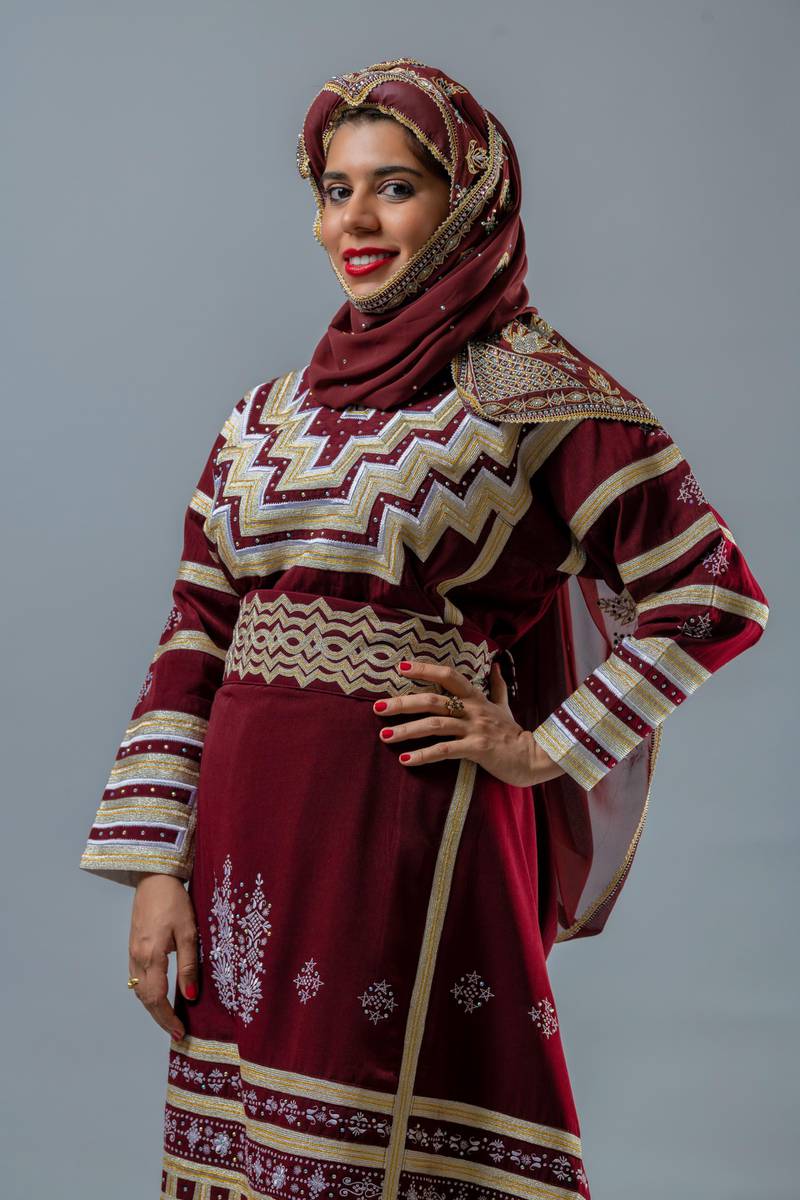 A traditional style of dress from Taif. Hussain Haddad for The National