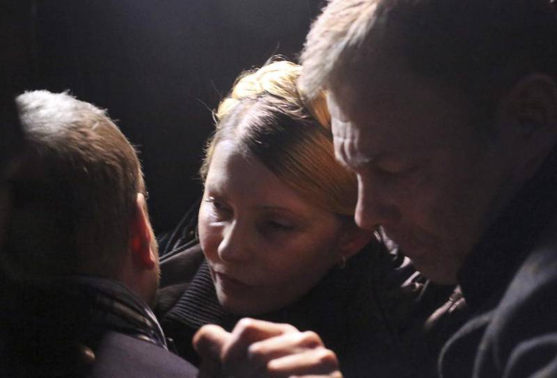 The dramatic moment when the Ukrainian opposition leader Yulia Tymoshenko was freed after years in jail for what her supporters say were politically motivated charges. Reuters 
