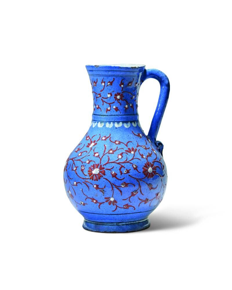 Iznik Slipware pottery jug from Ottoman Turkey, 1570.