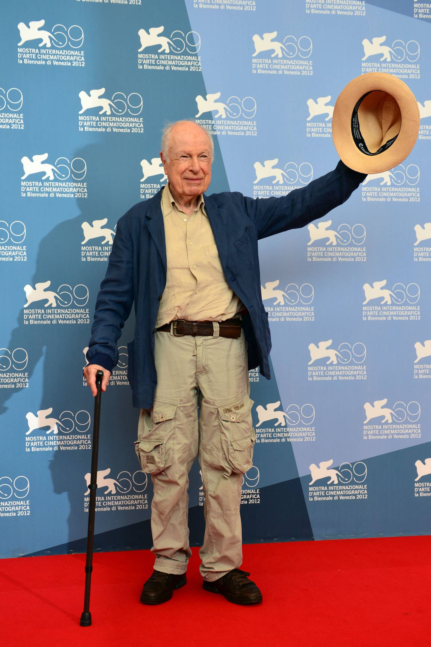 Theatre and film director Peter Brook at a photocall of 'The Tightrope' during the 69th Venice Film Festival, on September 5, 2012. AFP