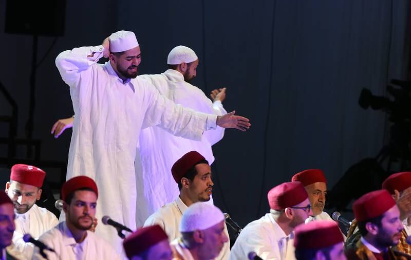 Members of the group El Hadhra Chants Sufis perform in the City of Culture centre in Tunisia's capital Tunis. EPA